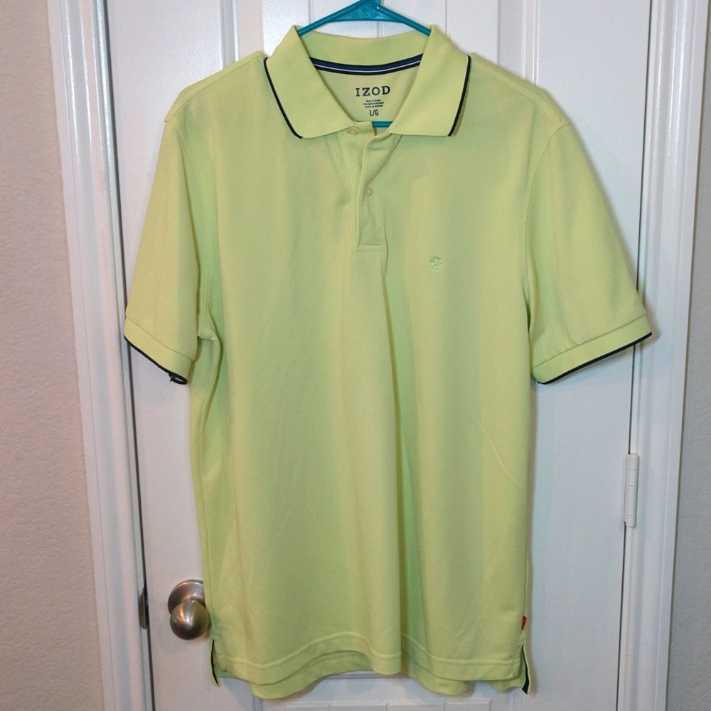 IZOD Men's Large Yellow Golf Polo Like New!